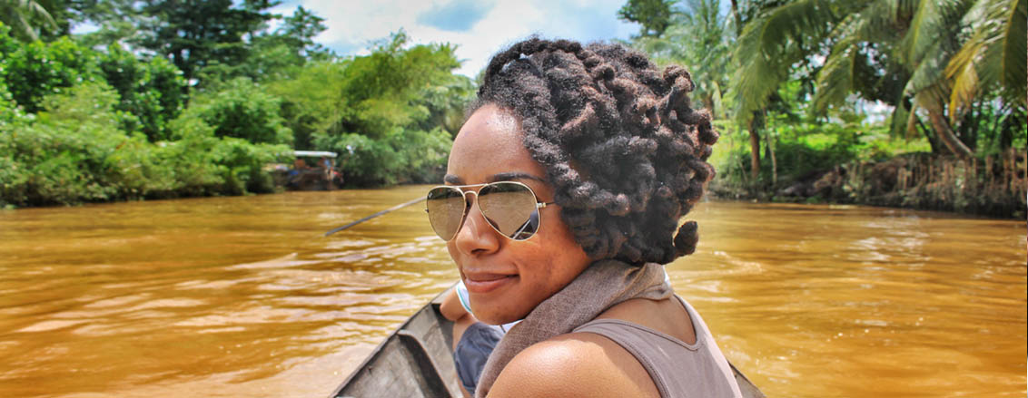 June's traveler of the month is Aaliyah Bilal on the Mekong River.